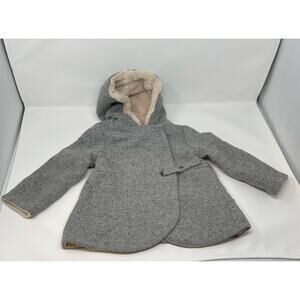 Zara babygirl Grey Tweed Baby Girl Coat 18/24 Months 92cm